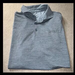 Travis Mathew Polo Shirt Men’s Large Blue Polyester/Elastane Lightweight Casual
